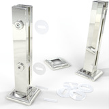 18 Coluna Torre Para Blindex 30cm Guarda Corpo Com 2 Furos