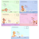 18 Envelopes Colecao Papel De Carta Coelhos Ursos