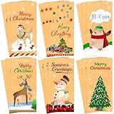 18 Peças De Porta Cartões De Dinheiro De Natal Kraft Merry Christmas Cartões Comemorativos Com Envelopes Em Branco Cartões De Notas De Feriado