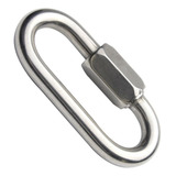 18 Un Mosquetão Oval Em Inox 5x49mm 300kg Trava Com Rosca