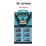 180 Lâminas De Barbear Feather Platinum Original Aço Inox