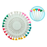 180 Alfinetes Longos Cabeça Coração 52mm Arranjos Artesanato