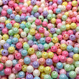 180 Pcs 8mm Infantis Coloridas Miçangas Para Pulseiras Zg Cor Cor Perolada Diâmetro 8 Mm