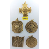 18410 Cinco Medalhas Colegiais Honra Ao