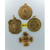 18411 Quatro Medalhas Colegiais Honra Ao