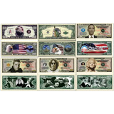 19 Cédulas Fantasia Dólares Usa Comemorativa Fe