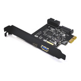 19 Pin Pci e Usb3 0 Tipo C Hub Painel Frontal 5gbps Pcie X1