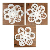 19 Stencil Molde Para Decorar Café Biscoito Cupcake Pão Bolo
