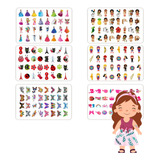 192 Tatuagem Temporária Infantil - Temas Meninas