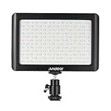 192pcs Contas De LED De Painel De Luz LED De Temperatura De Cor Dupla Para Câmera Compacto E Leve Com Adaptador De Sapata Fria E Indicador De Nível De Bateria