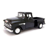1955 Chevrolet Stepside Pickup Preto 1 24 Motormax S Juros
