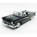 1957 Ford Fairlane 500 Skyliner Preto - Escala 1:18 Sun Star
