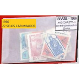 1966 Ano Completo 22 Selos Comemorativos Carimbados