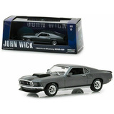 1969 Ford Mustang Boss 429 John Wick 1 43 Luz Verde Cor Cinza