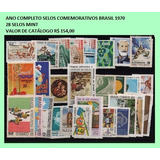 1970 1979 10 Anos Completos Selos Comemorativos Brasil 