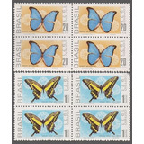 1971 C 695 96 Quadra Selos Série Fauna Brasileira Borboletas