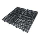 1m Estrado Piso Palete Plástico Pet Banheiro Cães 8pçs Cor Preto