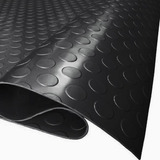 1m² - Piso De Borracha Moeda Preto 3mm --1.00x1.00mts