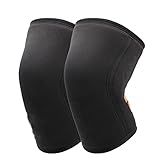 1Par De Joelheiras Esportivas De Neoprene De 7MM Compressão Levantamento De Peso Joelheiras De Treinamento Pressurizado Apoio Mulheres Homens D XL