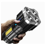 1pc 4 core Ao Ar Livre Recarregável Levou Lanternas 500m