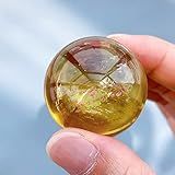 1pc Pedra De Cristal Natural Brasileiro Citrino Bola Arco Íris Esfera De Quartzo Pedra Preciosa Chakra Pedras 3 5 4 Cm