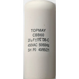 1x Capacitor De Partida 20uf 450vac 2 Fios 1 Peça