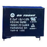 1x Capacitor De Partida 2uf/450vac 35mm Ymr45205 Oh-young