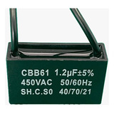 1x Capacitor Partida 1,2uf/450v Fio 37x12x22mm Cbb61