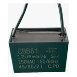 1x Capacitor Partida 12uf/250v Fio 47x22x35mm Cbb61