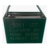 1x Capacitor Partida 12uf/450v Fio 58x26x44mm Cbb61
