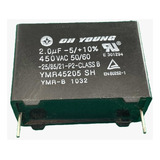 1x Capacitor Partida 2uf/450vac Pci Quadrado Oh-young