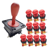 1x Kit Arcade Fliperama 1 Comando+10 Botões