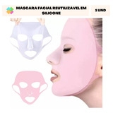1x Máscara Reutilizável Silicone Limpeza Pele Anti Rugas