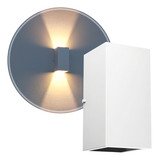1x Arandela Duplo Facho Longo Externa Dicroica Alumínio Luminária Parede Mf164 Cor Branco 110v 220v
