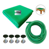 2,50 X 185m Tecido Mesa Sinuca Bilhar Kit Pes 6m Borracha L