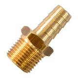 2 Adaptador Em Latão Espigão Rosca Macho 1/2 X Mangueira 3/8