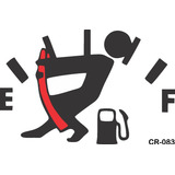2 Adesivo Para Carro - Gasolina Com Ponteiro Vermelho Modelo