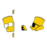 2 Adesivos - Bart Simpson Dirigindo