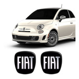 2 Adesivos Emblema Fiat 500 Preto