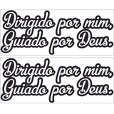 2 Adesivos Evangélicos Gospel Dirigido Por Mim Guiado Deus