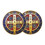 2 Adesivos Medalha De São Bento
