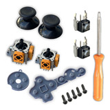 2 Analógicos 3d + Botões + Borracha Condutiva Para Xbox 360