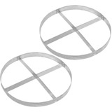 2 Aro Separador Sabores Pizza Esfiha Bolo 4 Divisórias 45cm