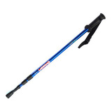 2 Bastão Caminhada Alumínio 6061 Antishock Cajado Trekking Cor Azul