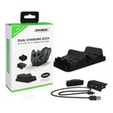  2 Baterias Controle Xbox One Dock Carregador Duplo Preto 