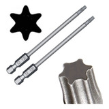 2 Bits Torx Sextavado Longo T20 X 10 Cm Para Parfusadeira