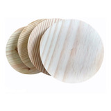  2 Bolachas D Madeira Pinus Com 13 Cm E 2 Bolachas Com 16 Cm