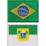 2 Bordados Bandeira Do Brasil E