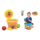 2 Brinquedo Didático Empilha Baby Macaco + Basketball