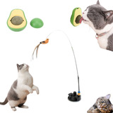 2 Brinquedo Gato Varinha Com Ventosa + Bolinha Catnip Erva